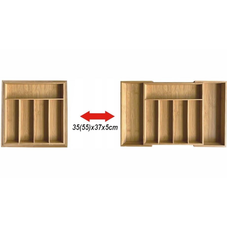 Wkład organizer do szuflady na sztućce rozsuwany 55/37x37x5cm KRISBERG