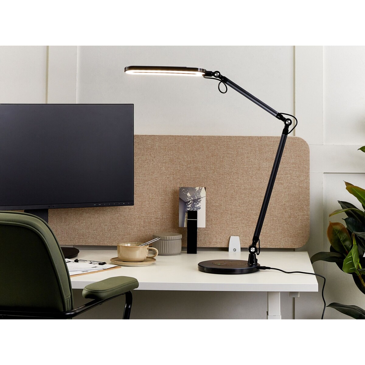 Lampa biurkowa LED metalowa czarna GRUS