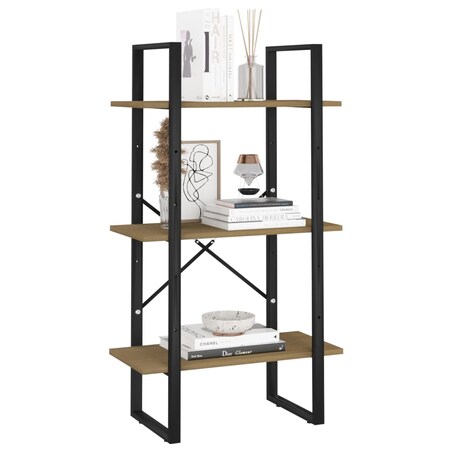 vidaXL Regał, 60x30x105 cm, lite drewno sosnowe