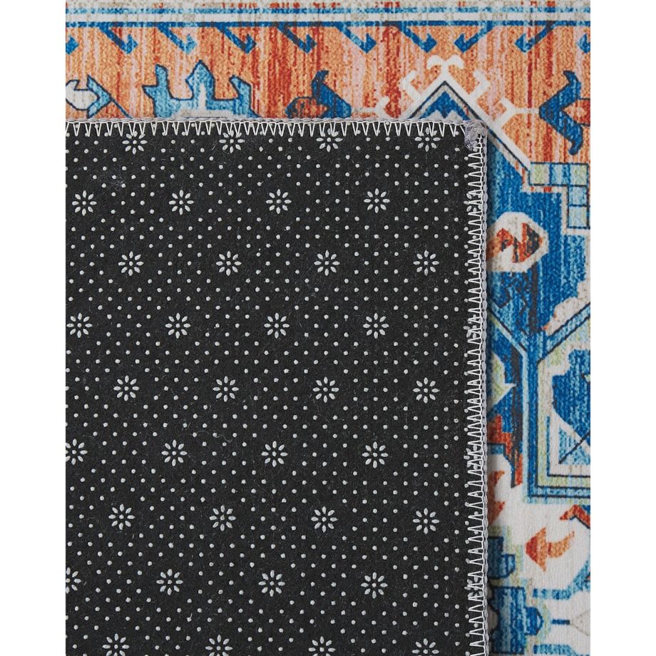 Dywan 70 x 200 cm niebiesko-pomarańczowy RITAPURAM