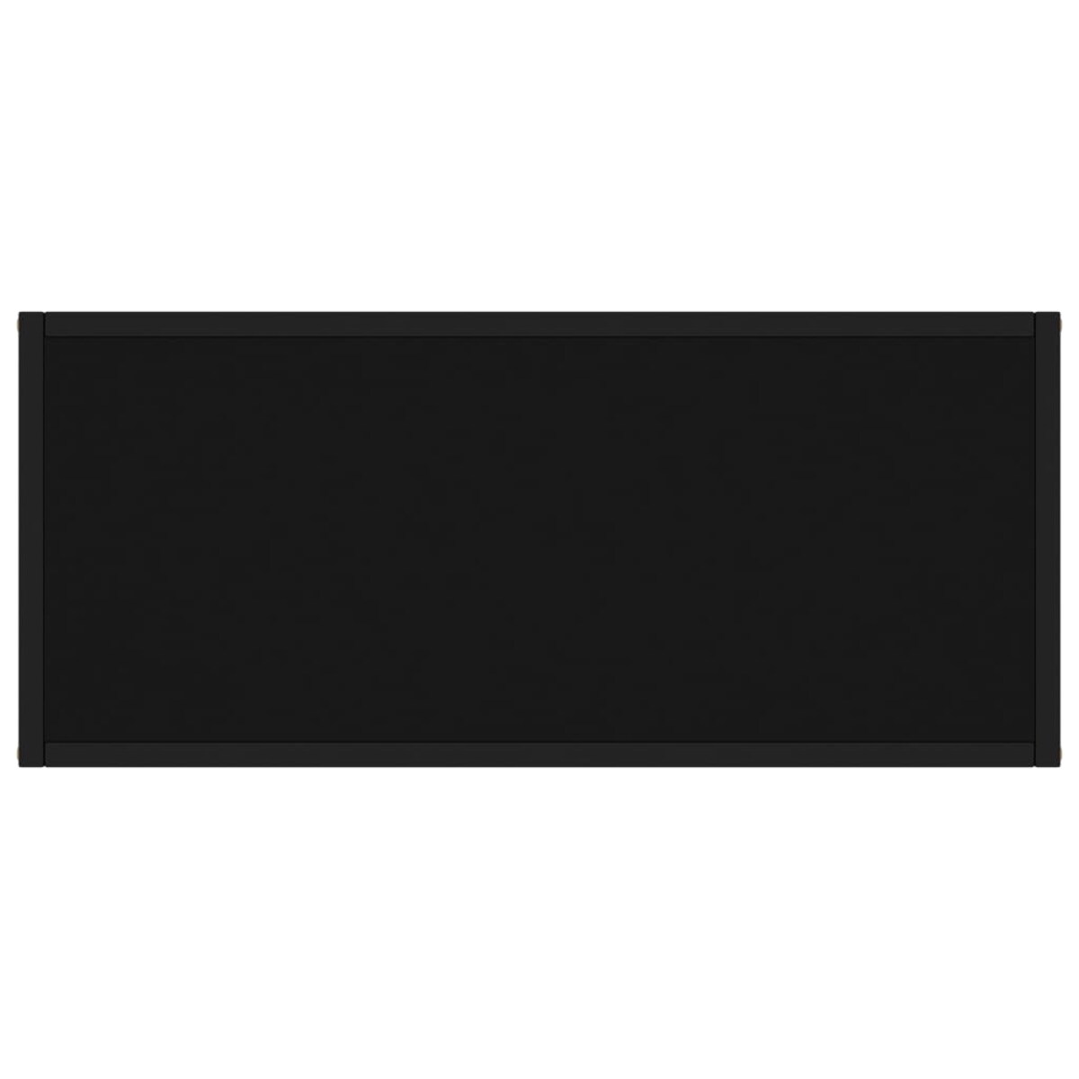 vidaXL Stolik konsolowy, czarny, 80x35x75 cm, szkło hartowane