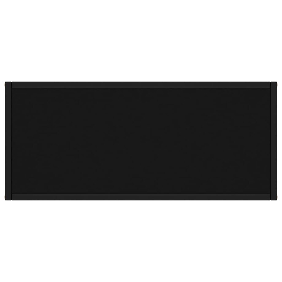 vidaXL Stolik konsolowy, czarny, 80x35x75 cm, szkło hartowane