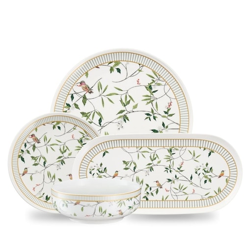 VILLA ITALIA Serwis obiadowy porcelanowy na 6 osób NORIKO WHITE