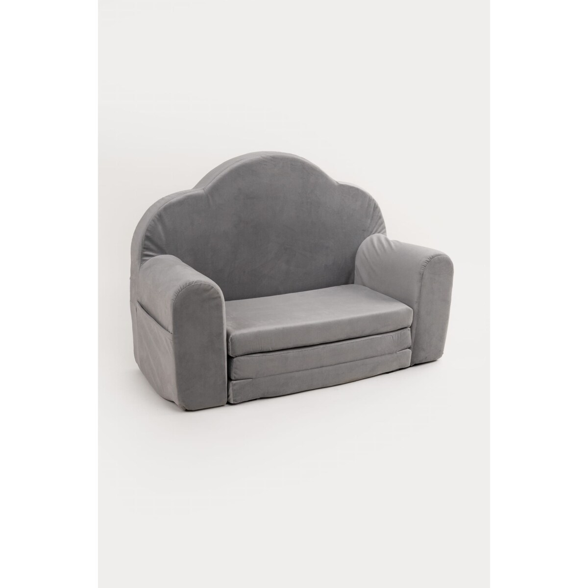 Fotelik piankowy rozkładany - szary