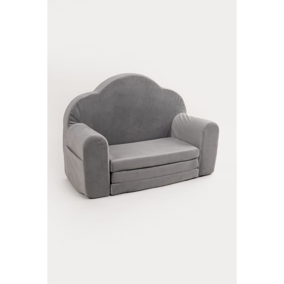 Fotelik piankowy rozkładany - szary