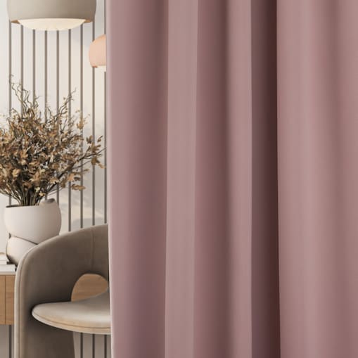 Zasłona zaciemniająca na taśmie marszczącej pudrowy róż 140 x 280 cm 1 szt. 140x280 różowy-beżowy