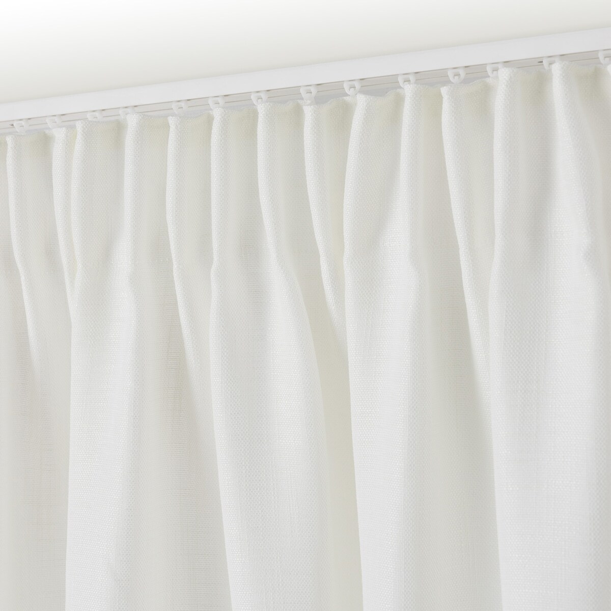 Zasłona na taśmie marszczącej strukturalna ecru 140 x 280 cm 1 szt. 140x280 biały