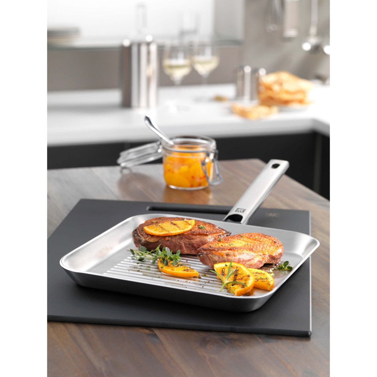 Stalowa patelnia grillowa Zwilling Plus - 24 cm