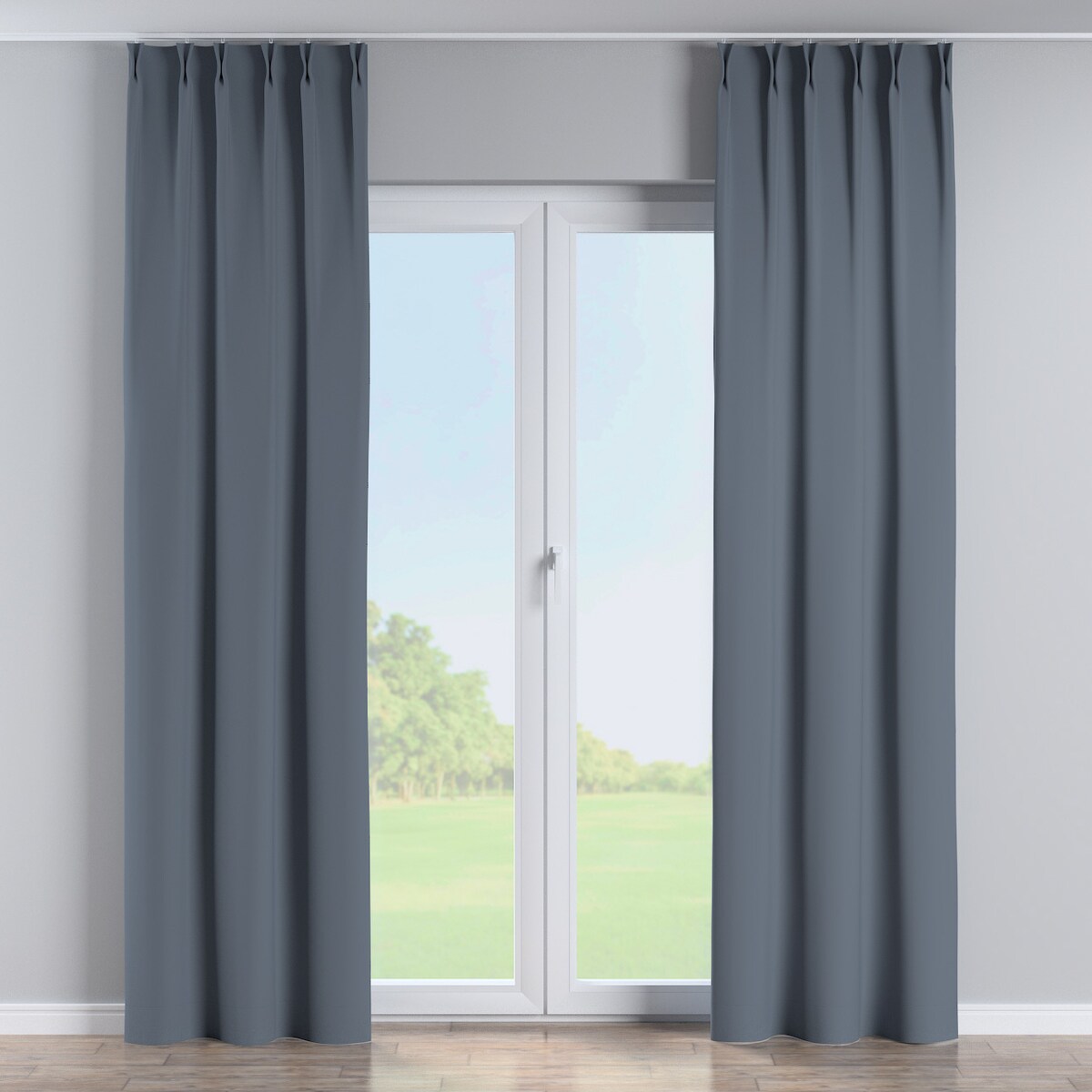 Zasłona na haczykach flex podwójnych 130x245 grafitowy szary