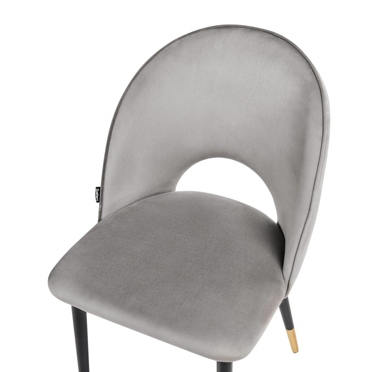 Zestaw 2 krzeseł do jadalni MAGALIA Welur Szary