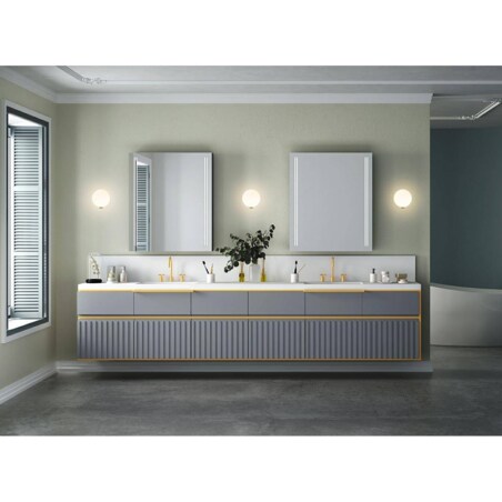 Kulista lampa ścienna Boll MSE010400223 biała złota