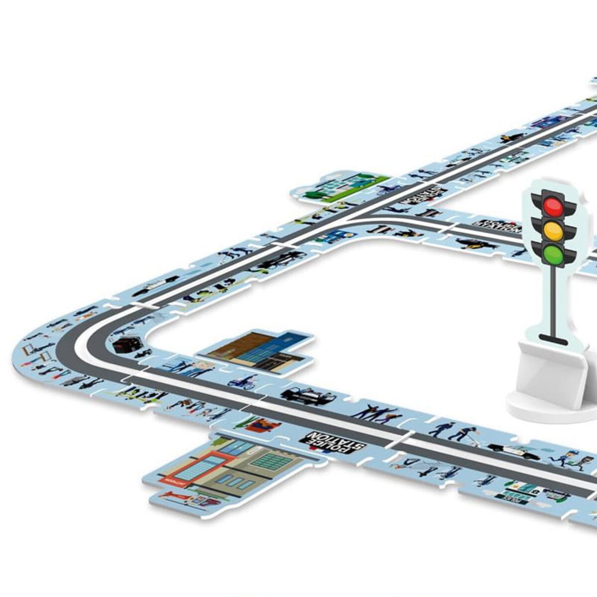 Droga - tor dla samochodów Policja - Puzzle 44 elementy