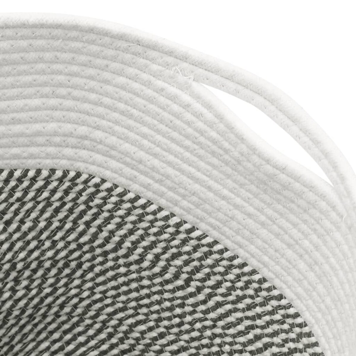 vidaXL Kosz do przechowywania, szaro-biały, Ø40x35 cm, bawełna