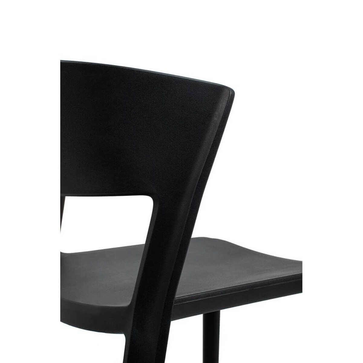 Minimalistyczne krzesło jadalniane Jasper czarne do kuchni, King Home