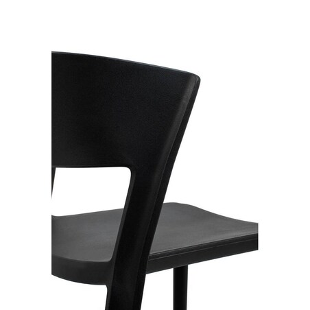 Minimalistyczne krzesło jadalniane Jasper czarne do kuchni, King Home