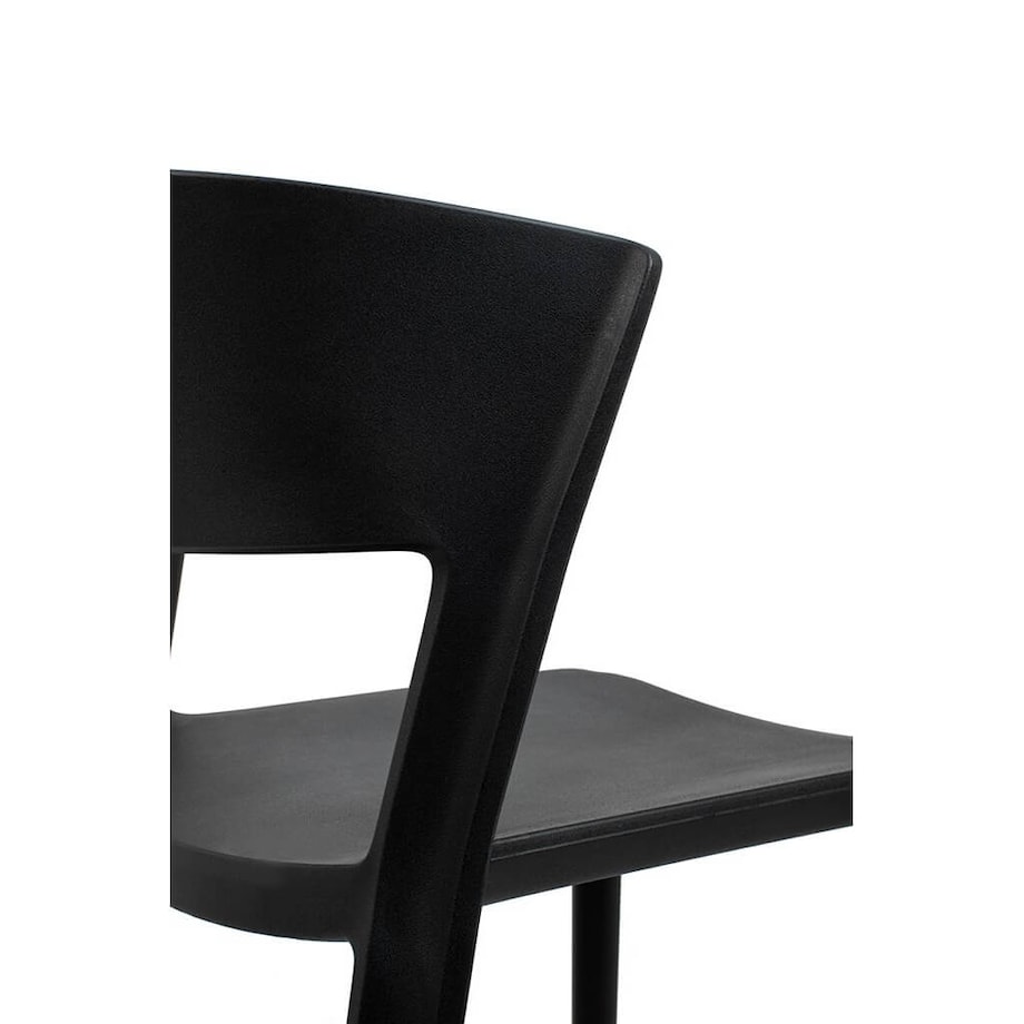 Minimalistyczne krzesło jadalniane Jasper czarne do kuchni, King Home
