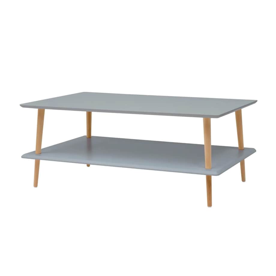 Ława KORO LOW 110x70 ciemnoszara z półką