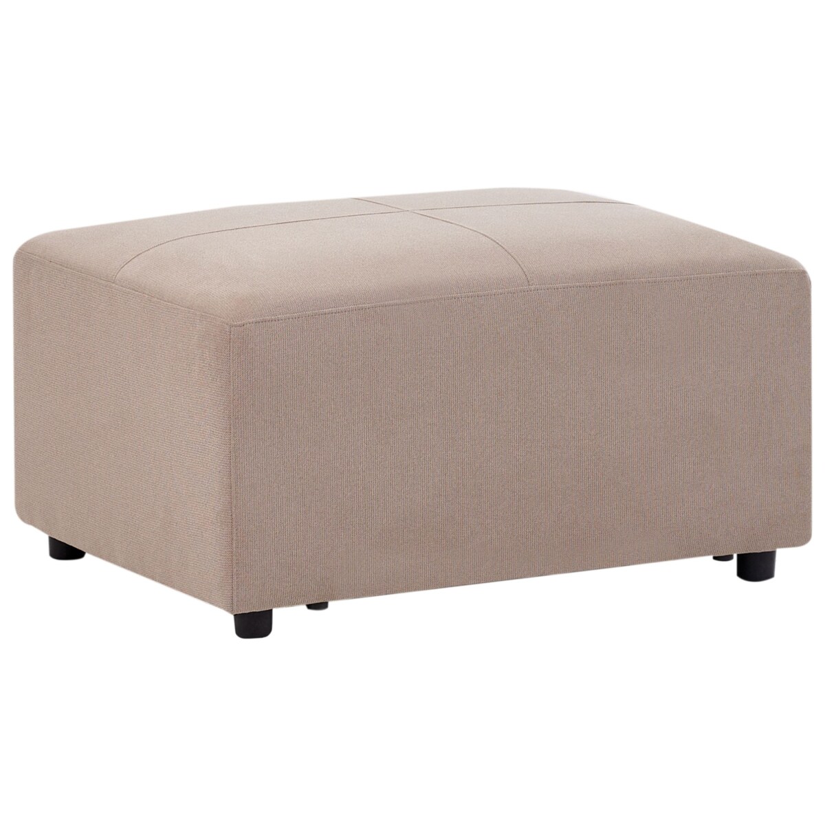 Sofa narożna prawostronna z otomaną KOHLO Beżowoszary Tkanina Prawostronny