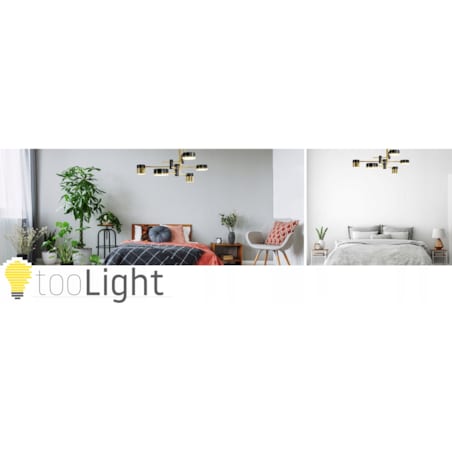 Lampa Sufitowa Wisząca Led Black Gold Czarna Złota