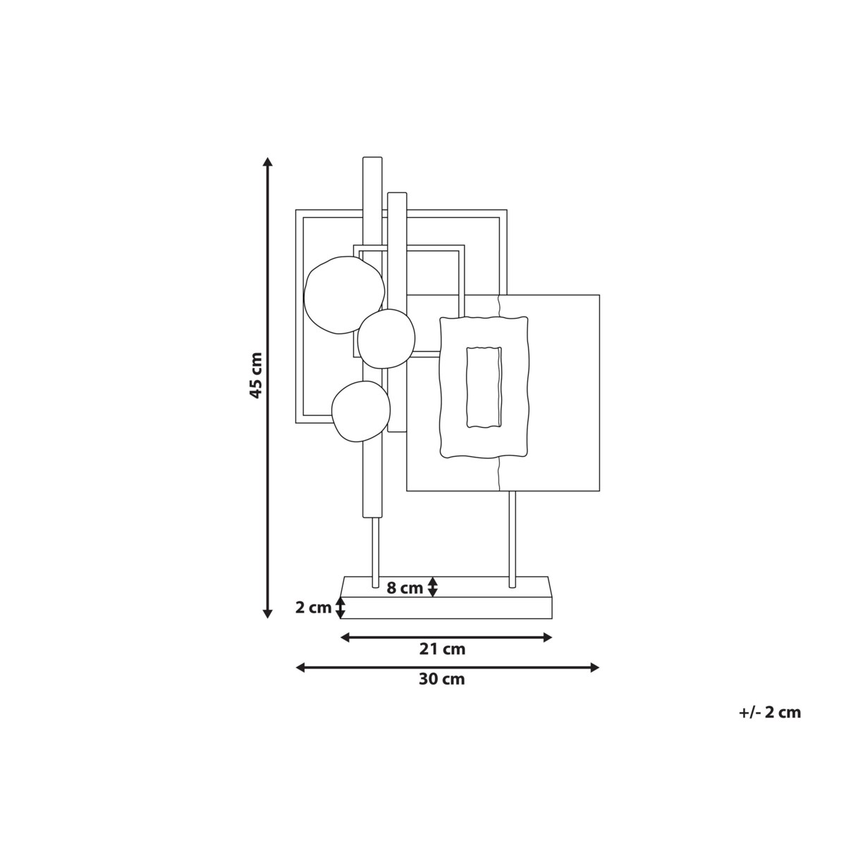 Dekoracyjna rzeźba metalowa złota SULFUR