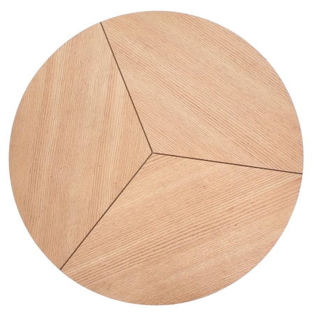 STOLIK KAWOWY Annaba z MDF-u OKRĄGŁY 80/41 cm dąb/czarny