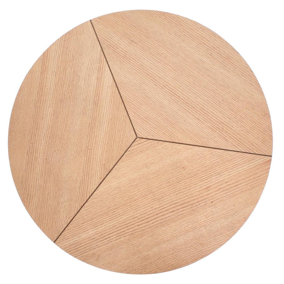 STOLIK KAWOWY Annaba z MDF-u OKRĄGŁY 80/41 cm dąb/czarny