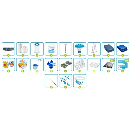 Basen ogrodowy stelażowy Intex 26744 549x122cm 21w1 zestaw gotowy na lato