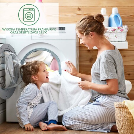 Ochraniacz na materac wodoodporny, rozmiar 120x200 Damson kolor biały