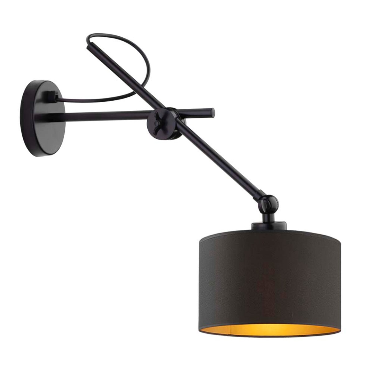 Kinkiet przegubowy lampa ścienna lampa na ścianę regulowany z abażurem walec MODERN