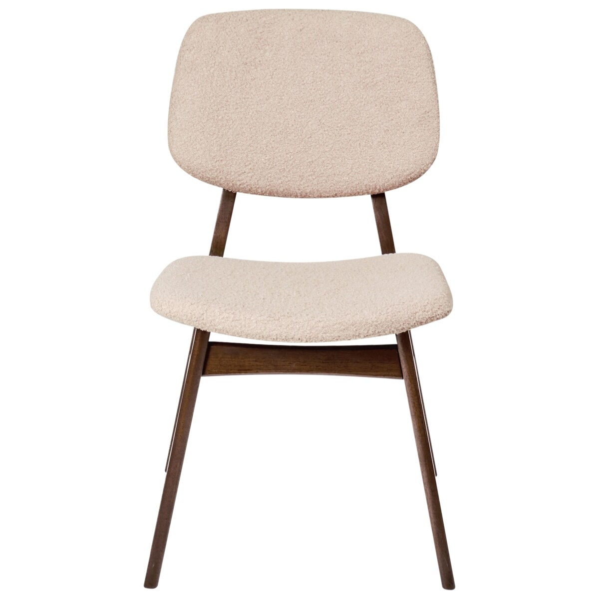 Zestaw 2 krzeseł do jadalni ELAINE Drewno Ciemny brąz/ beżowy