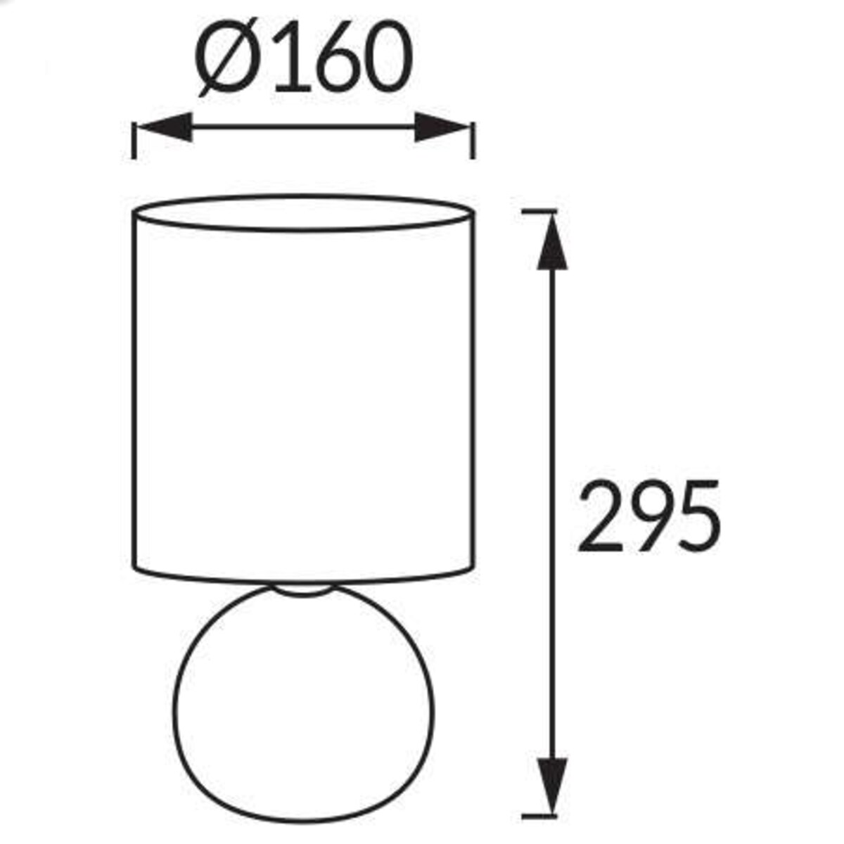 Stojąca LAMPA stołowa PERLO 03290 Ideus abażurowa LAMPKA nocna do sypialni czarna srebrna