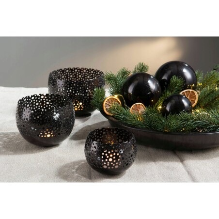 BOMBKA ZAWIESZKA metalowa CZARNA 9cm