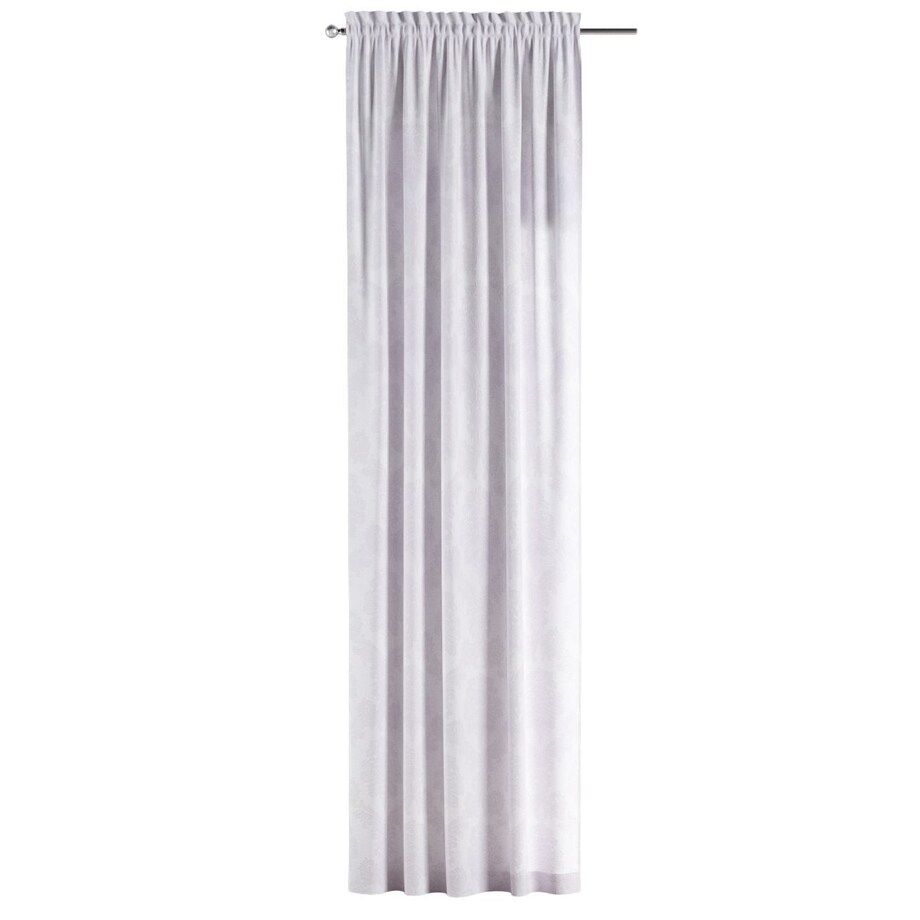 Zasłona na kanale z grzywką 1 szt. 130x260 liście akantu na białym tle