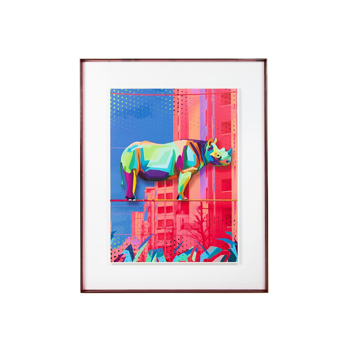 Obraz RHINO IN THE CITY 88 x 110 cm