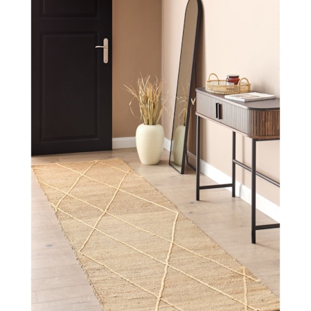 Dywan z juty 80 x 300 cm beżowy YUVACIK