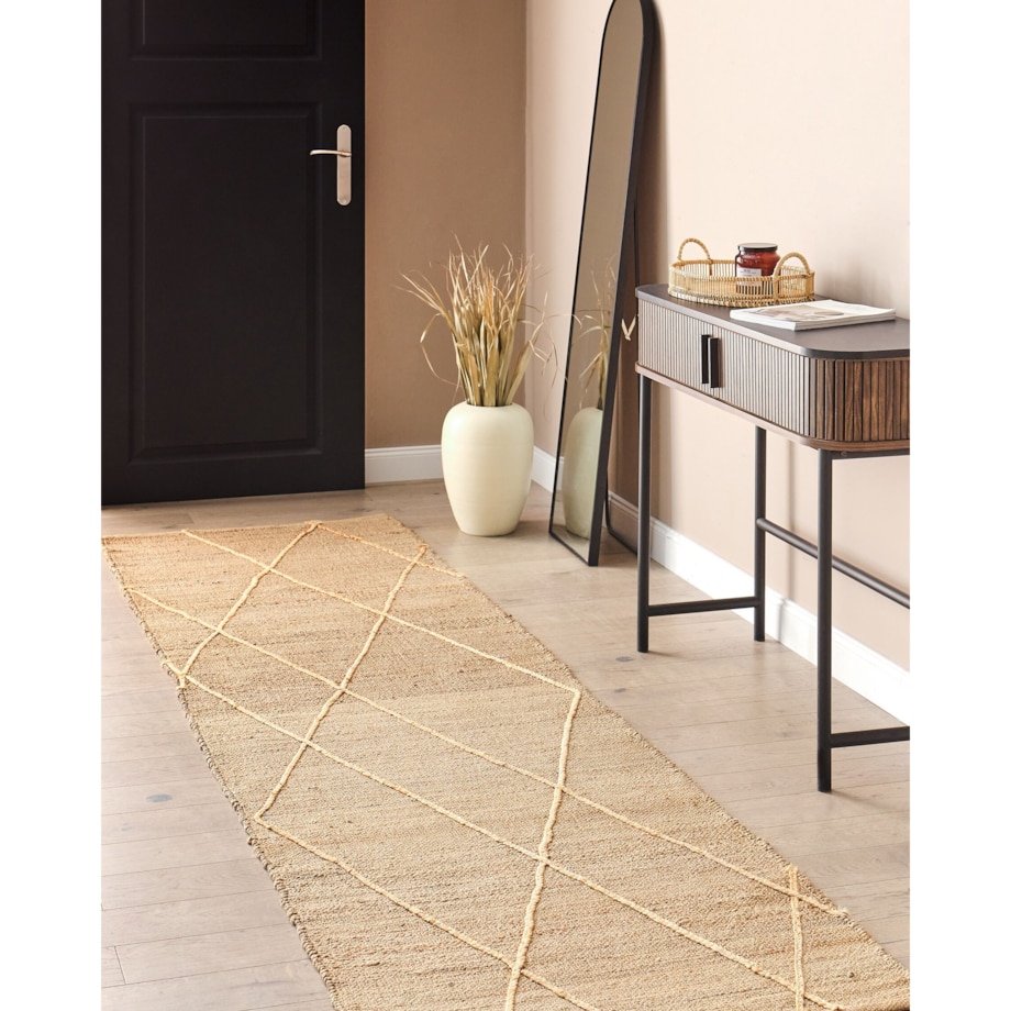 Dywan z juty 80 x 300 cm beżowy YUVACIK