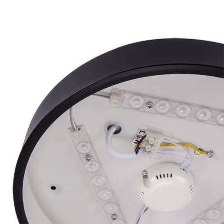 LAMPA sufitowa TOTEM LED C 03926 Ideus okrągła OPRAWA plafon LED 16W 4000K metalowy czarny