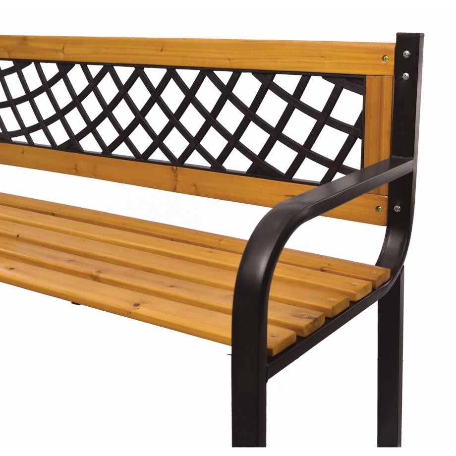 Ławka Ogrodowa Parkowa Drewniana Metalowa Ławeczka