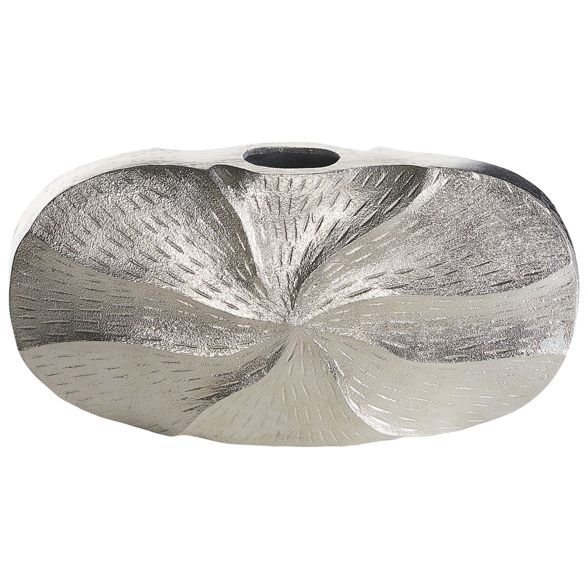 Wazon na kwiaty metalowy srebrny URGENCH