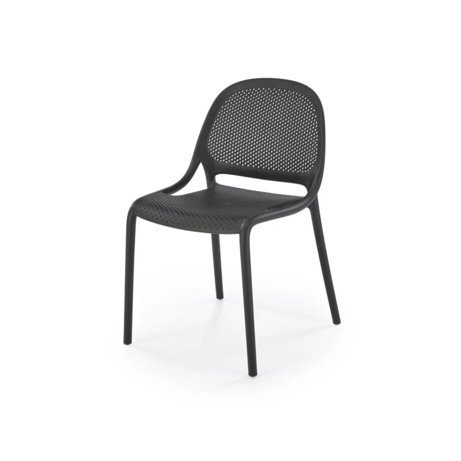 Krzesło K532 czarne z tworzywa PVC