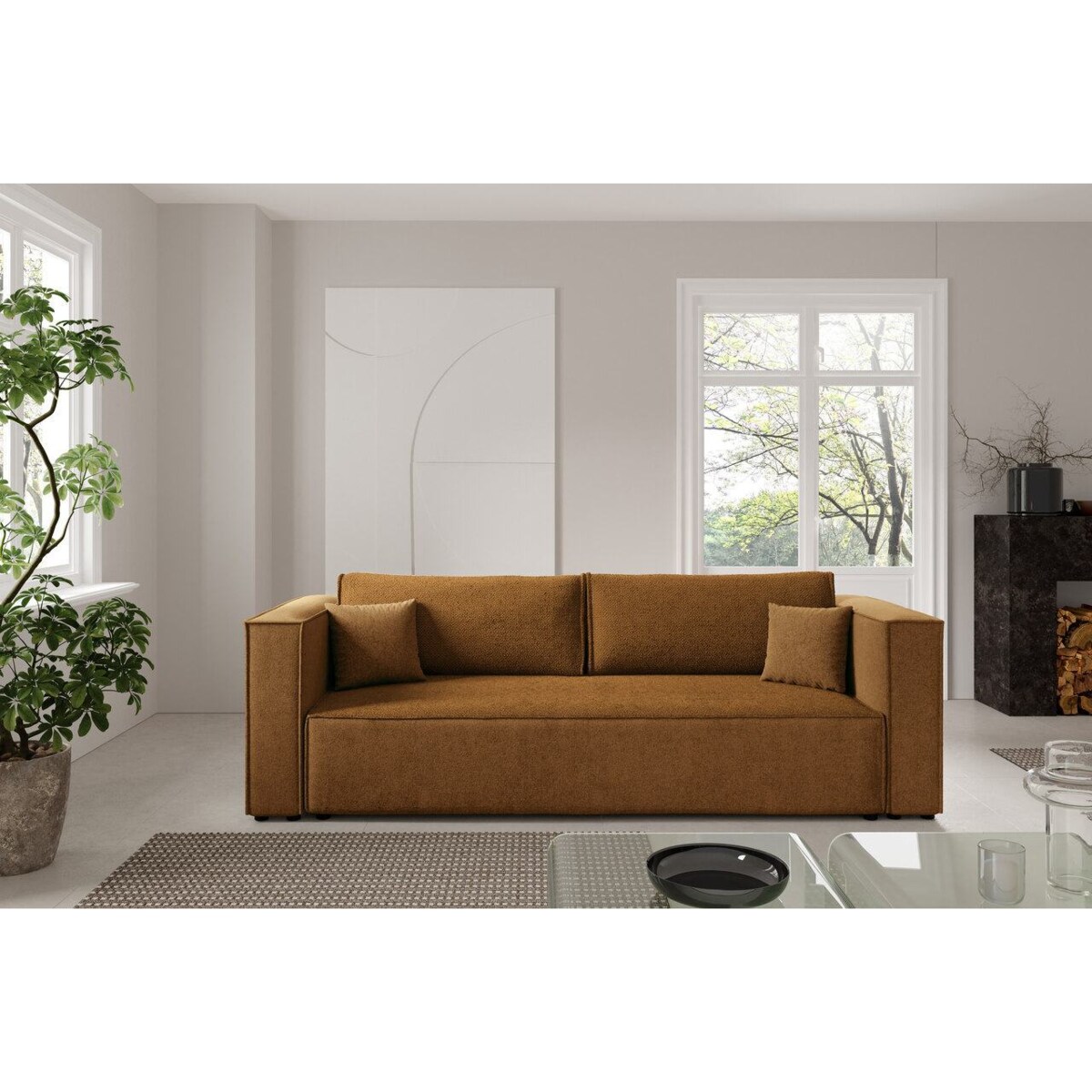 Kanapa KEYMON z funkcją spania, rozkładana Kolor: Dunbar 75 / Sicuro 25