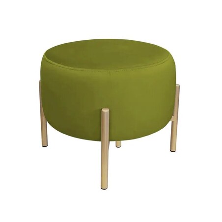 Pufa WILFRED BL VELVET oliwkowa/złota