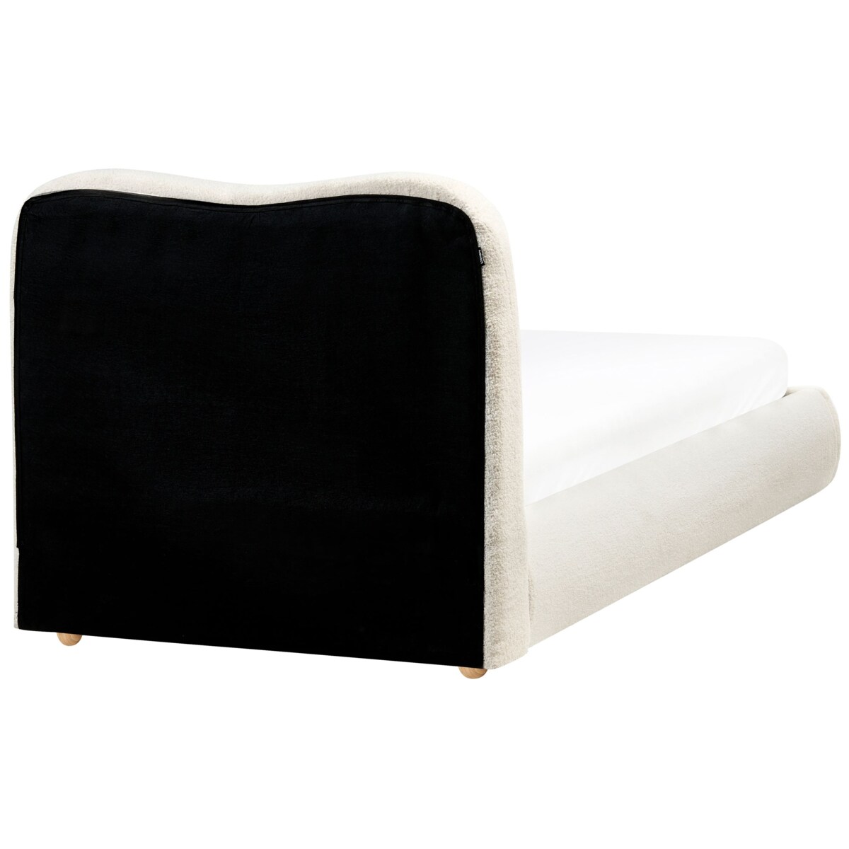 Łóżko z pojemnikiem Boucle BLAGNAC 90 x 200 cm Złamana biel