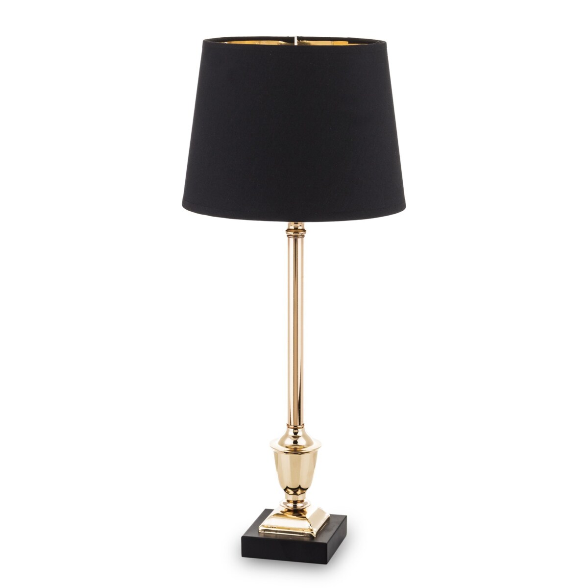 Lampa stołowa 58x25x25 cm MAUD z okrągłym czarnym abażurem