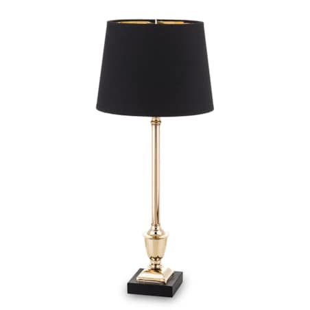 Lampa stołowa 58x25x25 cm MAUD z okrągłym czarnym abażurem