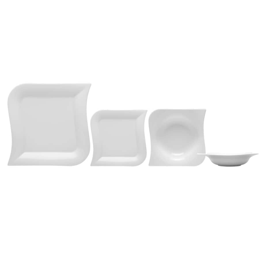 Zestaw talerzy dla 6 osób 18 el. Opera biała LB16 (0000)