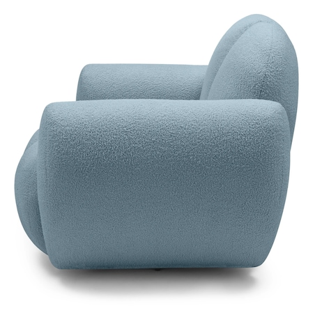 Fotel obrotowy 77x106x85 PALLASS bouclé niebieski