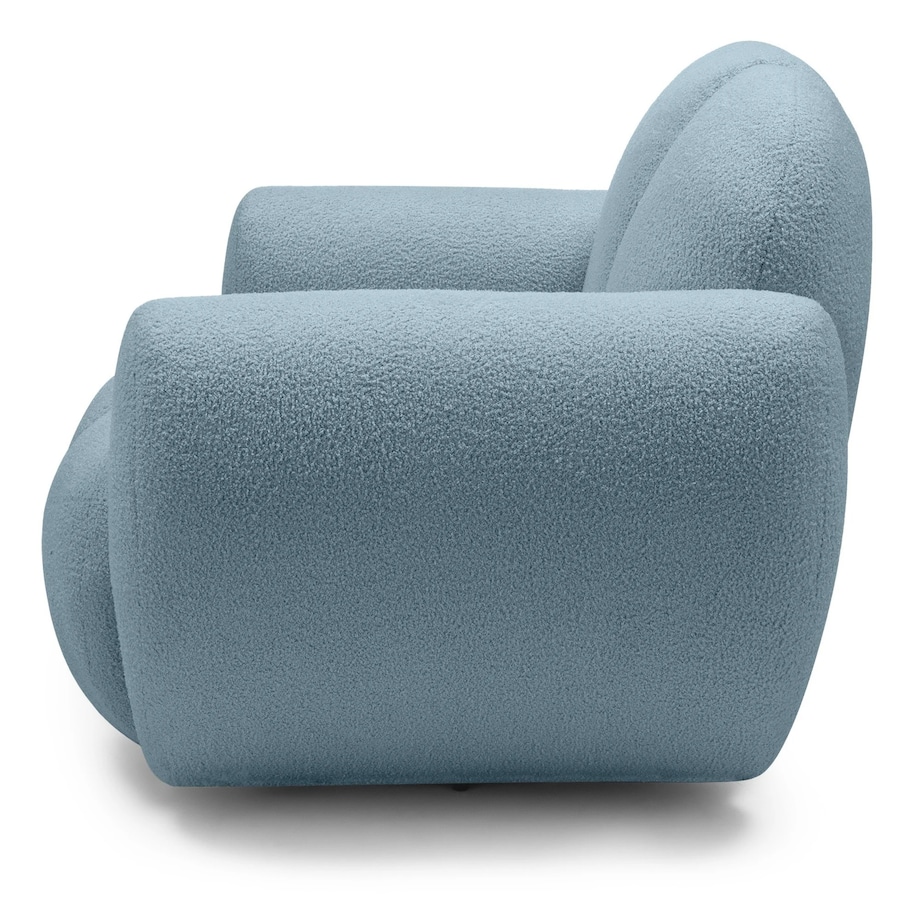 Fotel obrotowy 77x106x85 PALLASS bouclé niebieski