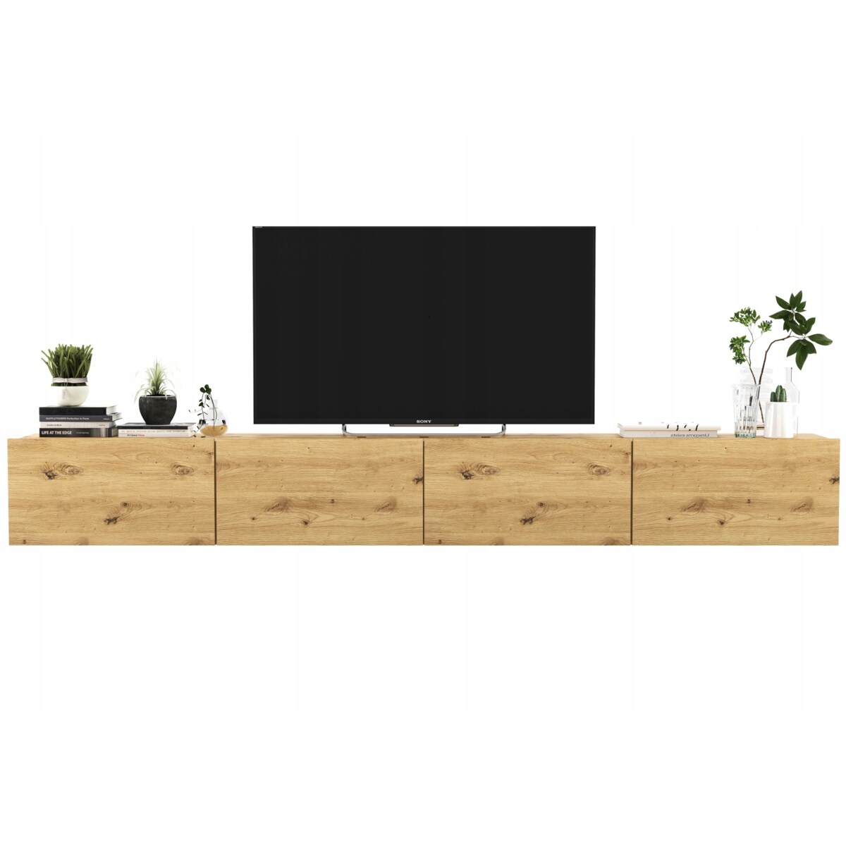 Szafka RTV Loft Wisząca Komoda RTV Dąb Artisan MAT 240 cm
