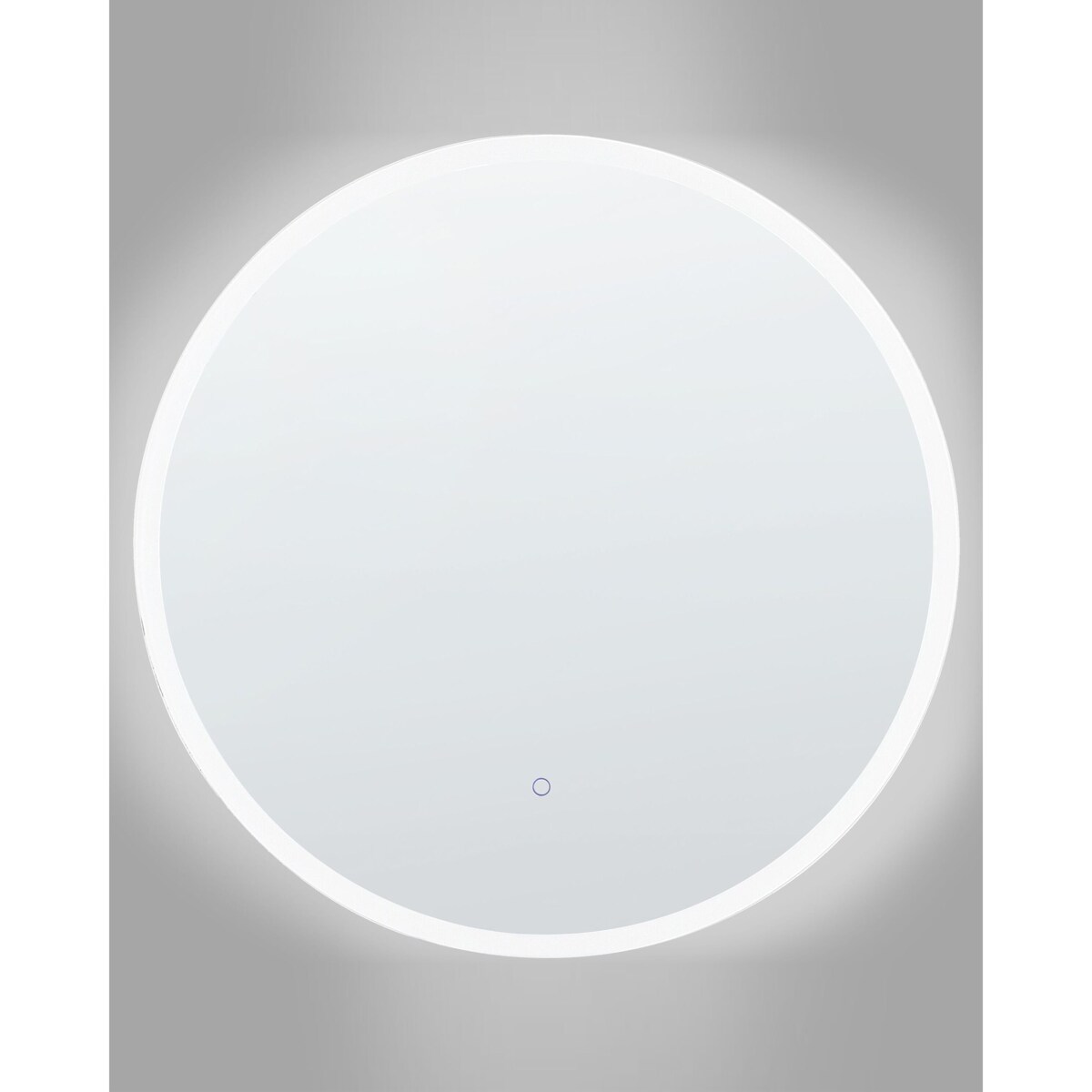 Okrągłe lustro ścienne LED ø 79 cm srebrne DEAUVILLE